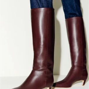 Burgundy Reformation- Remy Knee Boots